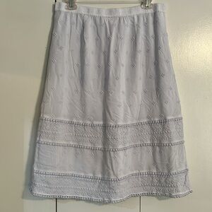 J Jill White Midi Skirt